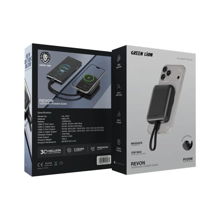 پاوربانک Green Lion Revon 10000mAh PD 20W MagSafe