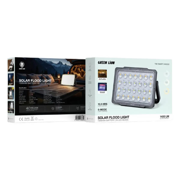 پروژکتور نورافکن خورشیدی گرین لاین Solar Flood Light with 7200mAh Battery