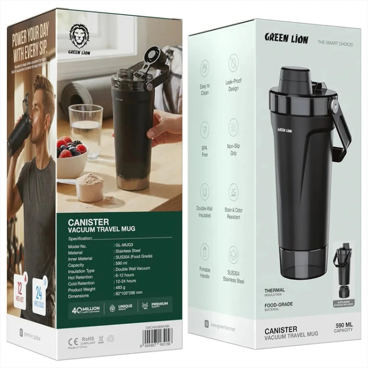ماگ وکیوم گرین لاین مدل GNCAN590 ظرفیت ۵۹۰ میلیلیت